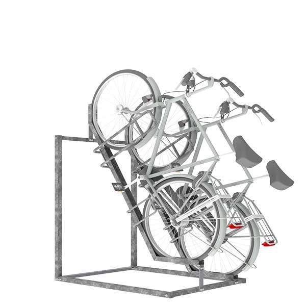 Fietsparkeren | Fietsenrekken met aanbindvoorziening | FalcoVert met aanbindvoorziening | image #2 |  FalcoVert met aanbindvoorziening voor verticaal fietsparkeren, ruimtebesparend en veilig.