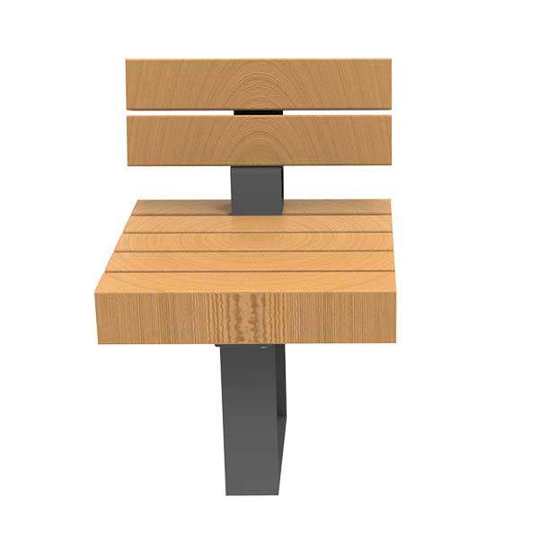 Straatmeubilair | Van de tekentafel | FalcoGlory stoel en poef van restmateriaal | image #2 |  FalcoGlory Stoel gemaakt van restmateriaal, met rugleuning en een strak, modern ontwerp.