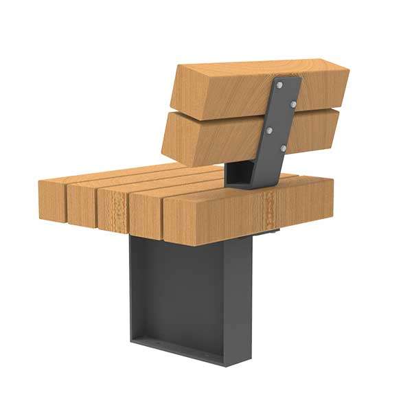 Straatmeubilair | Van de tekentafel | FalcoGlory stoel en poef van restmateriaal | image #5 |  FalcoGlory Stoel gemaakt van restmateriaal, met rugleuning en een strak, modern ontwerp