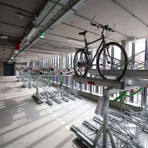 fietsparkeren fietskelder etagerek dubbellaags compact